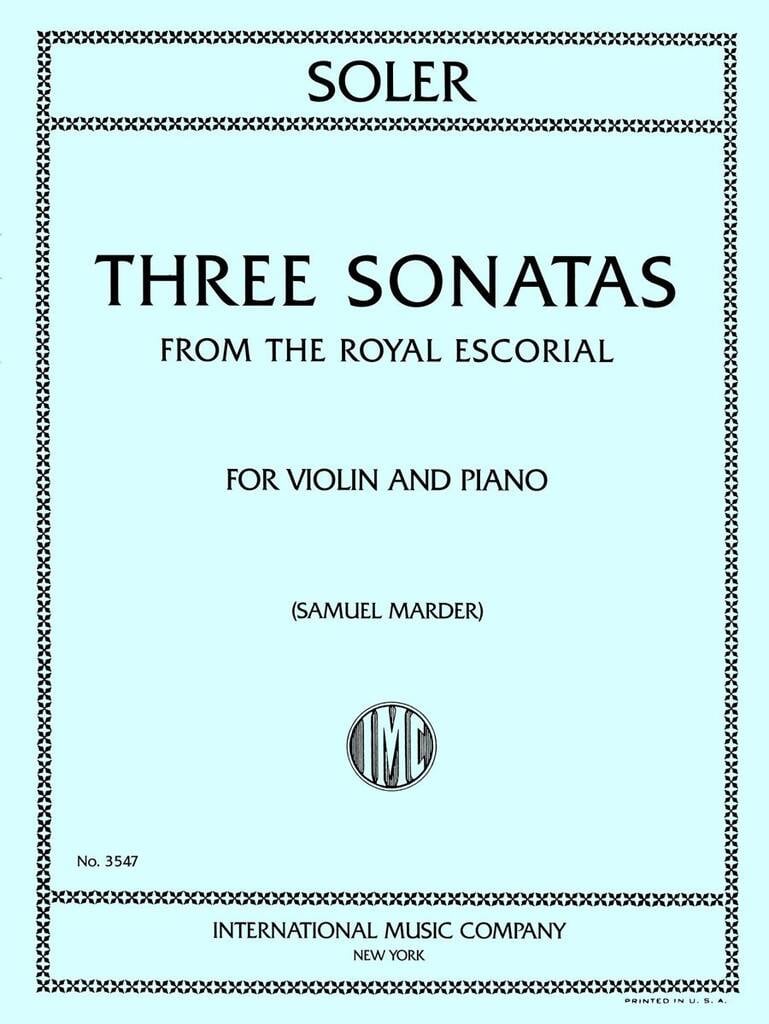 Three Sonatas From The Royal Escorial (S. Marder)